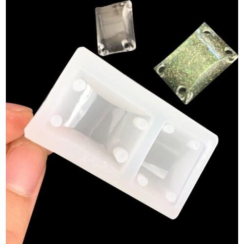 1pcs UV Resin Jewelry Liquid Silicone Mold Four Hole Square Beads Connector Resin Molds For DIY Bracelet Jewelry Accessories