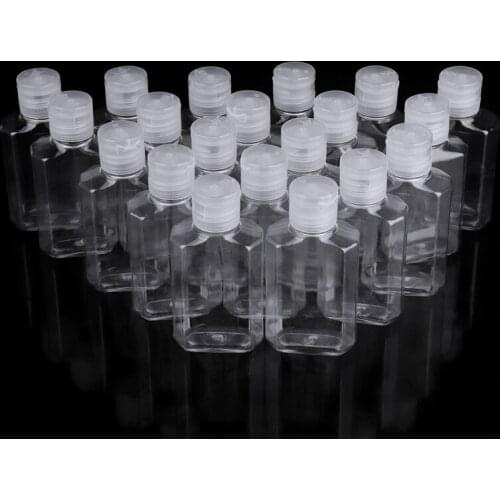 20Pcs 60ml Lotion Container Travel Empty Bottle Portable Clear Refillable Sanitizer Makeup Cosmetic Liquids Bottles