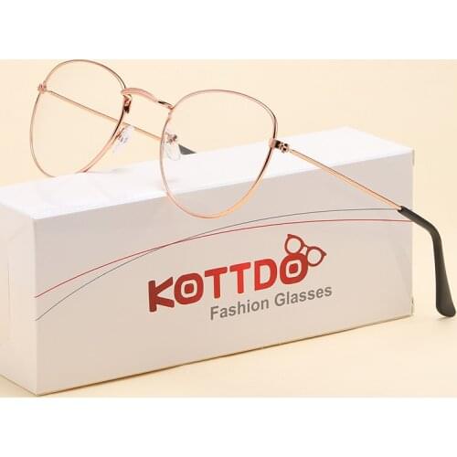 2020 Vintage Round Anti-blue Light Optical Eyeglasses Women Computer Myopia Glasses Fashion Classic Men Metal Eye Glasses