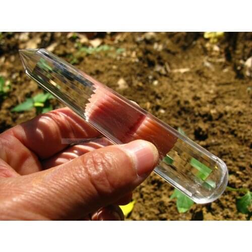 240g ROUND BOTTOM 24 Sided VOGEL Style Clear Natural QUARTZ CRYSTAL POINT Healing