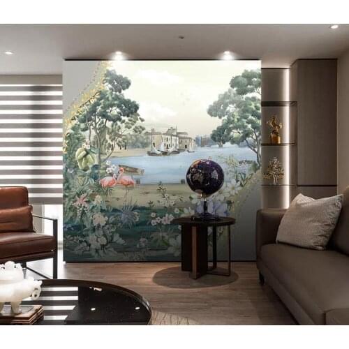 Custom photo murals 3D medieval hand-painted tropical landscape wall wall murals for living room and bedroom