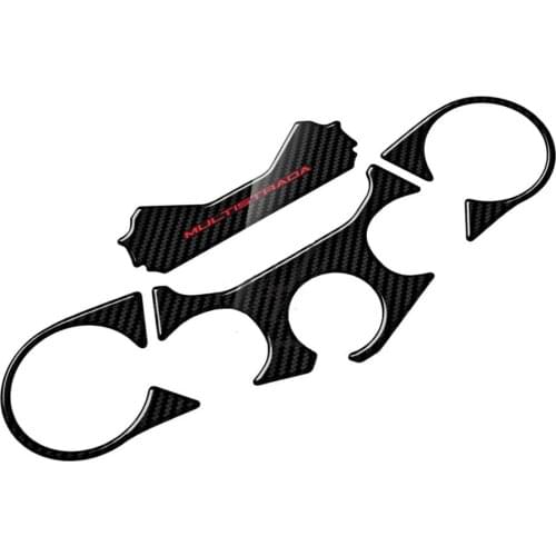 3D Carbon-look Upper Triple Yoke Cover Protector Case for Ducati Multistrada 2011-2014 2012 2013