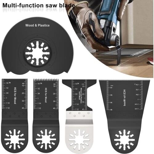5pcs Multi-Function Oscillating Saw Blade Woodworking Accessories Oscillating Saw Blades For Renovator Power Wood Cutting Tools
