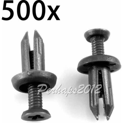 500 Front Bumper Fascia Push Retainer Clips Nylon Fastener Rivet 90467-05090-B1 Case For Corolla & Matrix 2009 Scion 2008 - On