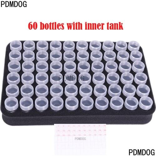 60 slot foam with bottle Diamond Painting Cross Stitch Accessories Tool Container Storage 5D Embroidery Mosaic Gift For case