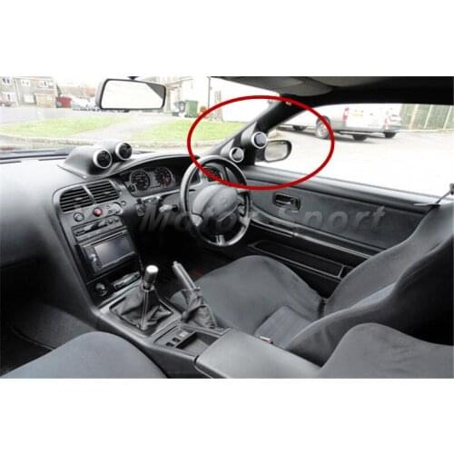 Car Accessories Carbon Fiber Gauge Pod 52mm/60mm Fit For 1995-1998 R33 GTR GTS RHD A-Pillar Twin Gauge Pod