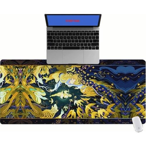 Large Office Computer Desk Mat Table Keyboard Big Mouse Pad mythology Figure Laptop Cushion Desk Non-slip Mat Gamer Mousepad Mat