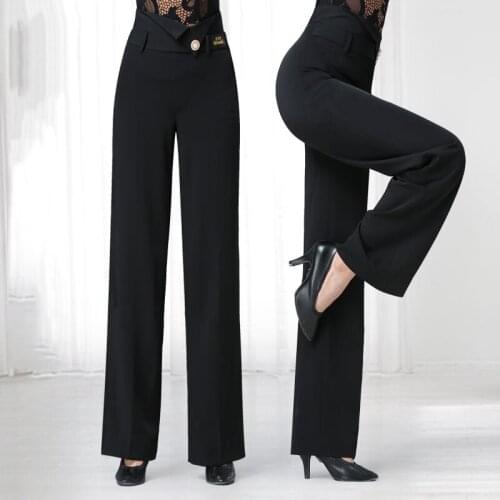 Ballroom Dance Pants Slim National Standard Dance Pants Thin Section Latin Dance Trousers WomenS Stage Dance Clothes DL6087