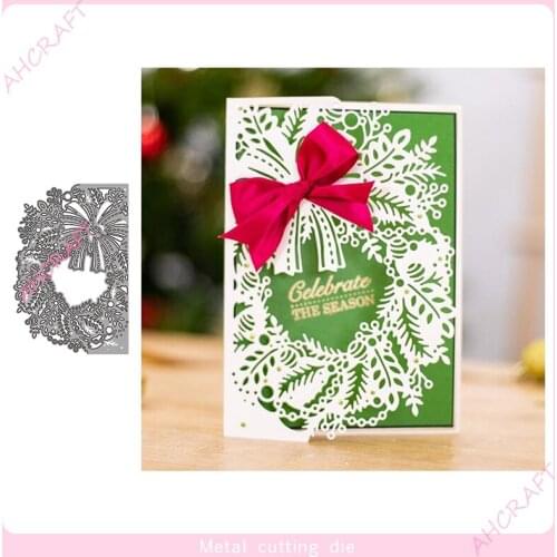 Flower and Grass circle Lace Metal Cutting Dies for DIY Scrapbooking Photo Album Decorative Embossing Paper Card Crafts Die 2021
