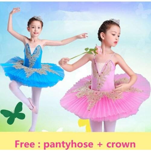Childrens ballet skirt performance costume Little Swan dance skirt girl white gauze skirt tutu performance costume competition