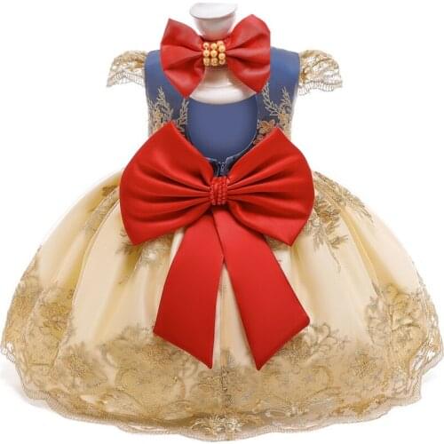 Lace Princess Dress Baby Girls 1 2 Year Old Birthday Party Outfits NewBorn 2nd Christening Gown Toddler Christmas Clothing Sets