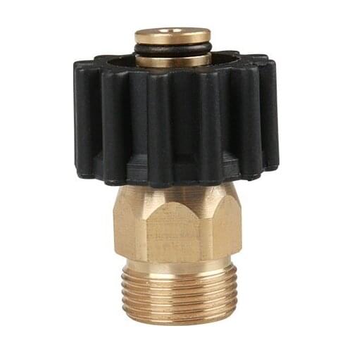 Brass Copper Adapter for High Pressure Washer Foam Lance Generator Water Gun Soap Foamer M22 * 1.5mm for Car Washer Male Thread