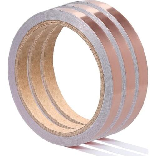 3*10M Copper Foil Tape with Conductive Adhensive EMI Shielding Conductive Adhesive for Stained Glass,Paper Circuits,Electrical R