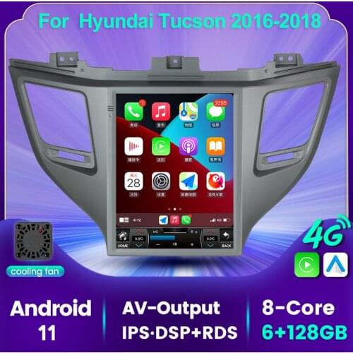 NaviFly 6GB Android All In One Car Intelligent System Navigation Video Player For Hyundai Tucson 3 2015 - 2018 For Tesla Style