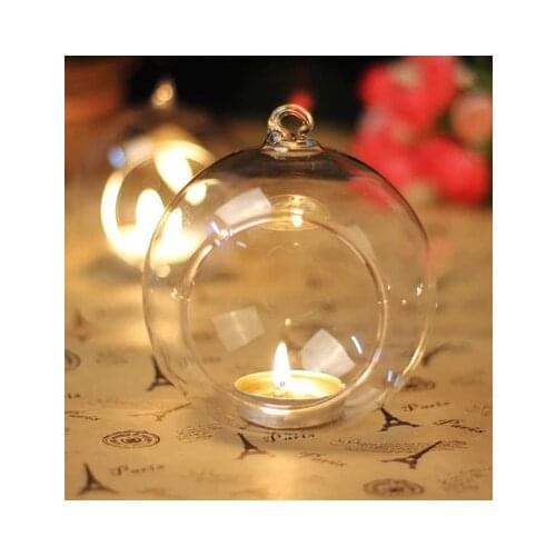 New Crystal Glass Candlestick Hanging Candle Holder Romantic Dinner Weeding Decor lin3860