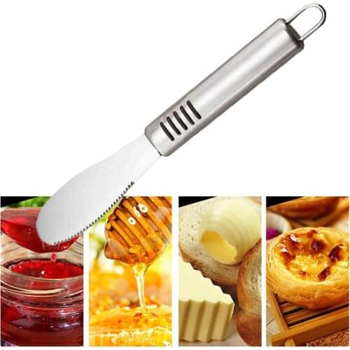 3 In 1 Butter Knife Stainless Steel Cheese Butter Cutter with Hole Multi-function Wipe Cream Bread Jam Knife Kitchen Gadgets