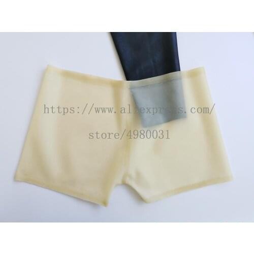 Support custom tailored mens sexy Fetish latex shorts made of 0.3mm thickness natural & real latex