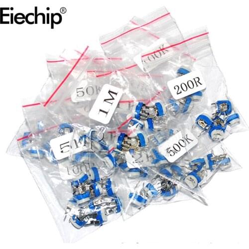 RM065 Potentiometer Adjustable resistor 100/200/500/1K/2K/5K/10K/20K/50K/100K/200K/500K/1M Potentiometer kit 13Type*5pcs=65PCS