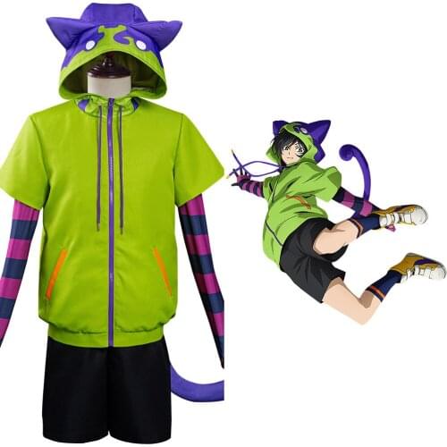 SK8 the Infinity Cosplay Miya Cosplay Costume Hoodie Coat+Shorts Outfits Halloween Carnival Suit