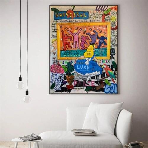 Modern Street Graffiti Wall Art Canvas Albert Einstein Posters And Prints Spray Painting Art Pictures For Living Room Decoration