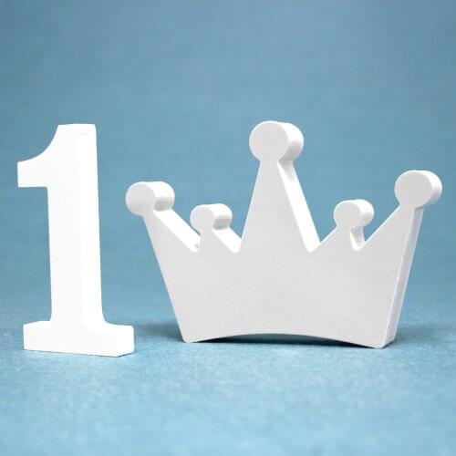 1pcs 20MM thicknes White Wooden Letter Alphabet DIY Personalised Wood Name Design Art Craft Heart & Crown For Wedding Home Deco