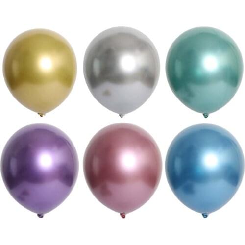10pcs 12 Inch Pearl Light Metallic Color Round Latex Balloon Kids Birthday Party Valentines Day Wedding Garden Festival Decor