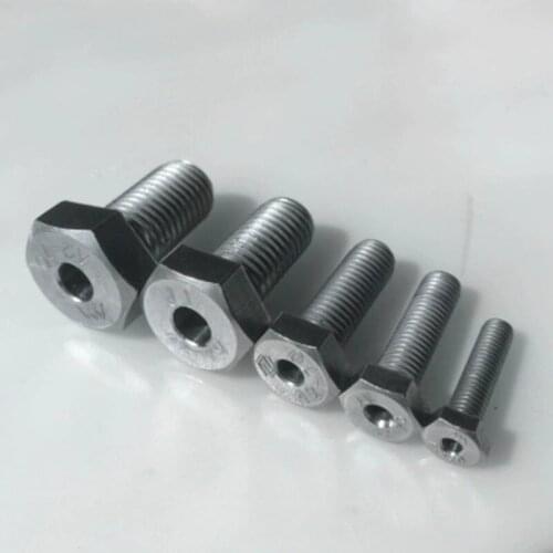 2Pcs M10 Stainless Steel Allen Hexagon Hollows Screws Lamp Threading Through hole 5.2mm OD Hollow hex Screw bolt 16mm-35mm L