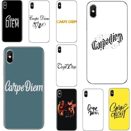 For Samsung Galaxy S10E S20 FE Note 10 20 Edge Lite Plus Ultra Alpha Core Prime Black and White Carpe Diem Art Quote Phone Case
