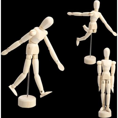 Male Manikin Blockhead Wooden Artists Jointed Mannequin Puppet Gift Desktop Ornaments Decorative Figures for Home Office фигурки