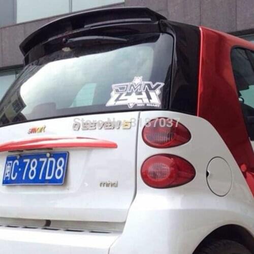 For Benz Smart fortwo 453 Spoiler 2006-2008 ABS Plastic Unpainted Color Rear Roof Spoiler Wing Trunk Lip Boot Cover Car Styling