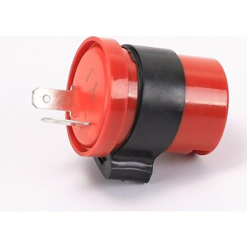 Motorcycle Turn Signal Indicator 12V 2Pin LED Flasher Relay for Go Kart Parts Utv Buggy Atv Pedicure Cart Dirt Bike