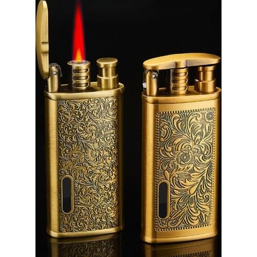 Buy Mini Jet Gas Lighter Turbo Metal Lighter Gadgets for Men Cigarette Lighter Vintage Engraving Lighters Smoking Accessories