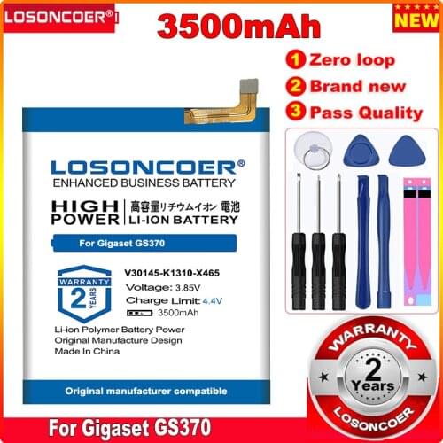 LOSONCOER 0 Cycle 100% New 3500mAh Battery V30145-K1310-X465 for Gigaset GS370 Cell Phone