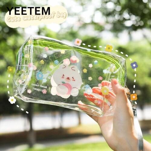 Cute Fruit Puppy Cosmetic Bag Japanese Portable Portable Lady Travel Transparent Large Capacity Wash Bag Storage Bag Womens Bag