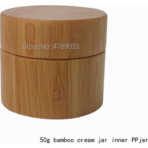 10/20pcs 50g Refillable Bottles Bamboo Empty Makeup Jar Pot Travel Face Cream/Lotion/Cosmetic Container Free Shipping