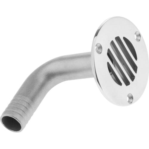Marine Grade Stainless Steel Deck Floor Drain 90 Degree Boat 3/4Inches