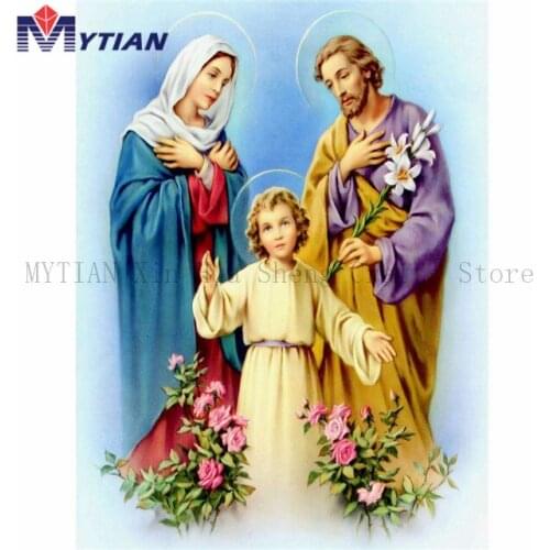 5D DIY Diamond Painting Full Drill Diamond Embroidery Icon Religion Rhinestones Cross Stitch Kits Mosaic Handicrafts Home Decor