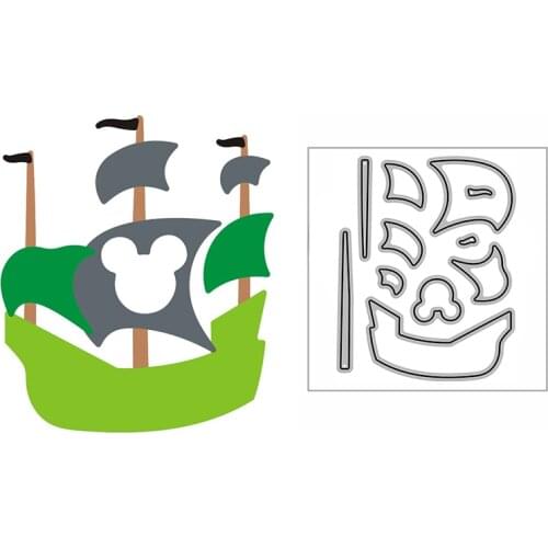 New Mouse Pirate Ship Craft Embossing Mold 2021 Metal Cutting Dies for DIY Decorative Scrapbooking Album Card Making No Stamps