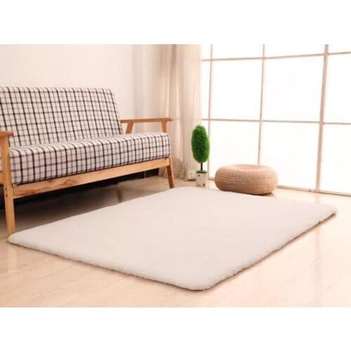 Solid Color Thick Coral Velvet Carpet Modern Living Room Area Carpet Bedroom Bedside Rug Tatami Crawling Mat Home Decoration