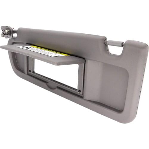 Front Left Driver Side Sun Visor Sunvisor w/Mirror Compatible with Honda Civic 2006 2007 2008 2009 2010 2011 Gray