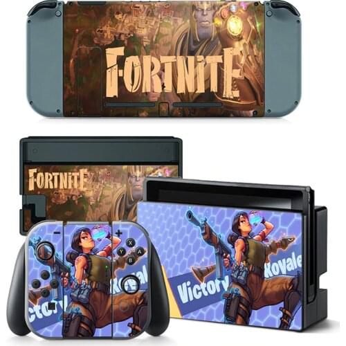 Switch Fortnite Sticker Original Fortress Night Game box Machine Cartoon Anime Skin Stickers Console Set kids Battle Rayale Gift