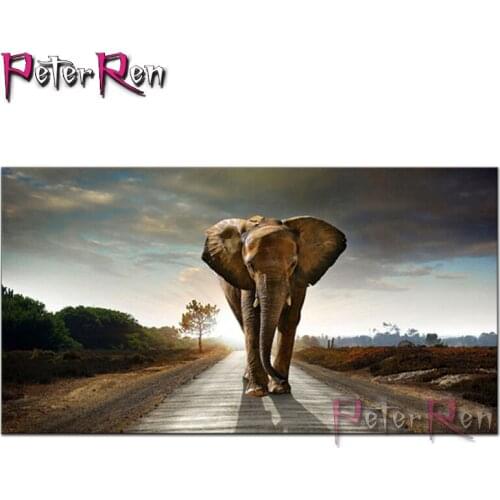 Peter ren Diamond Painting Elephant DIY Diamond Embroidery Animal Full drill Cross-stitch Mosaic Picture Rhinestone crafts gift