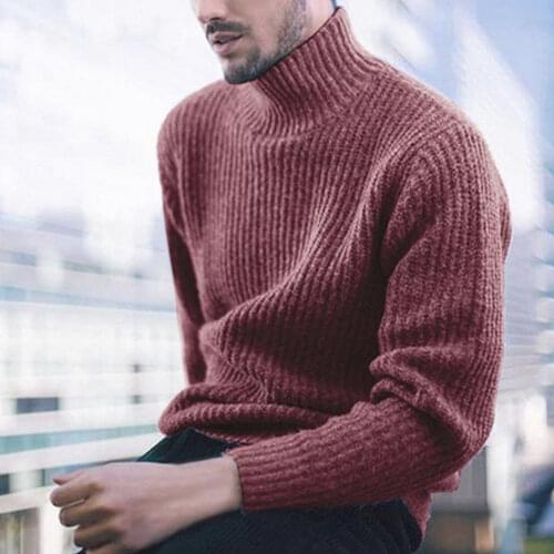 Mens New Crew Neck Knitted Long Sleeve Solid Fashion Pullover Sweater Jumper Stripe Pattern Fleece Size
