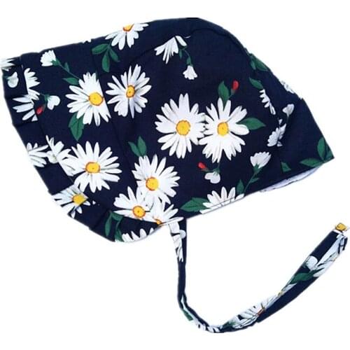 Floral Baby Hat for Girls Cotton Princess Baby Girl Hat Spring Summer Newborn Hat Vintage Infant Cap Baby Bonnet Enfant Hats