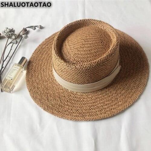 SHALUOTAOTAO Trend Panama Ladies Hat Fashion Summer Weave Bucket Hats For Mens Womens Leisure Sports Sombreros Beach Hat NEW
