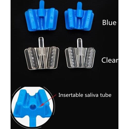 10pcs/Lot Dental Silicone Mouth Prop Bite Blocks Holding Saliva Ejector Suction Tip