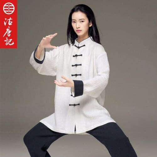 Tai Chi Uniform Wave Grain Cotton National Customs Tai Chi Clothes Men And Women With Fund Spring Autumn Taiji Practice