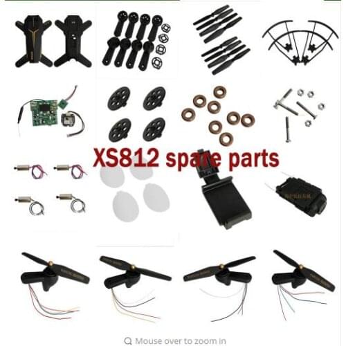 VISUO XS812 RC Drone Quadcopter Spare Parts motor arm propellers blades guard body shell motor seat Receiver GPS gear camera