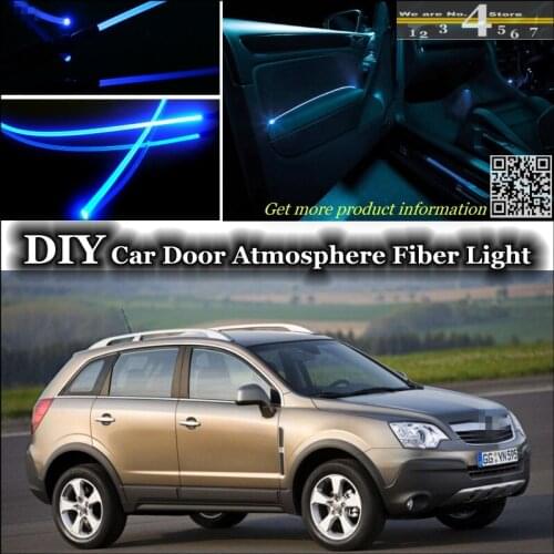 Interior Ambient Light Tuning Atmosphere Fiber Optic Band Lights For Opel Antara For Chevrolet Captiva Door Panel illumination