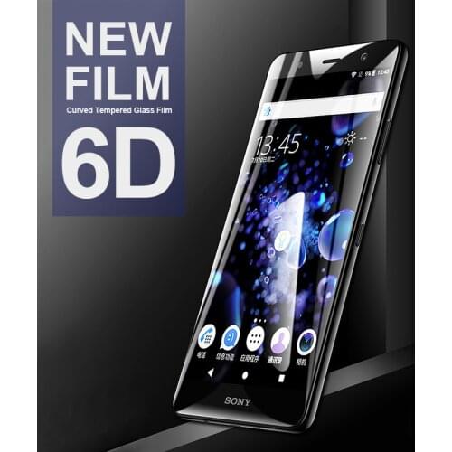 3D 9H Tempered Glass LCD Curved Full screen protectors Film cover For Sony Xperia XA2 Ultra XA1 XA1 plus Protective film